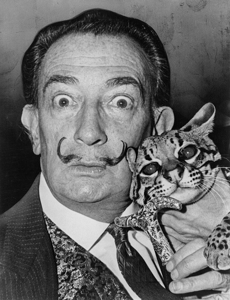 Salvador Dali mit Schnurrbart